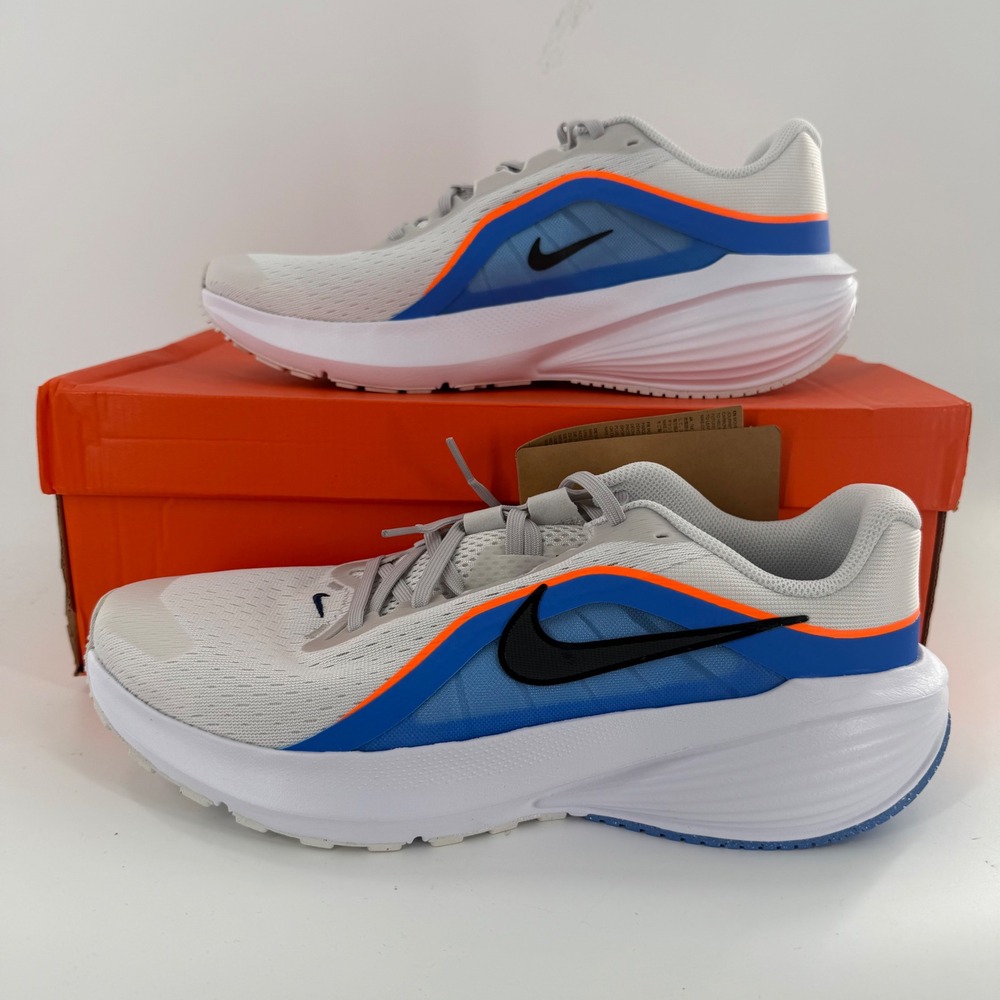Nike Downshifter 14 Mens 11.5 Platinum Tint Blue Orange IB1895-004 Running Shoes